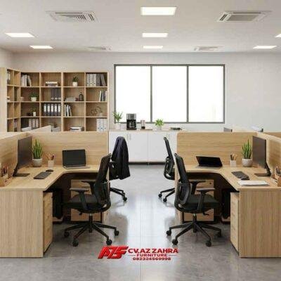 Meja Kantor sekat workstasion