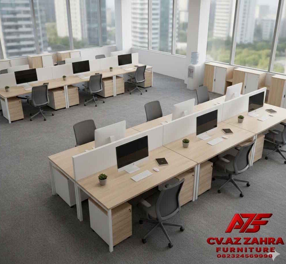 Jual Meja Kantor Sekat Costum