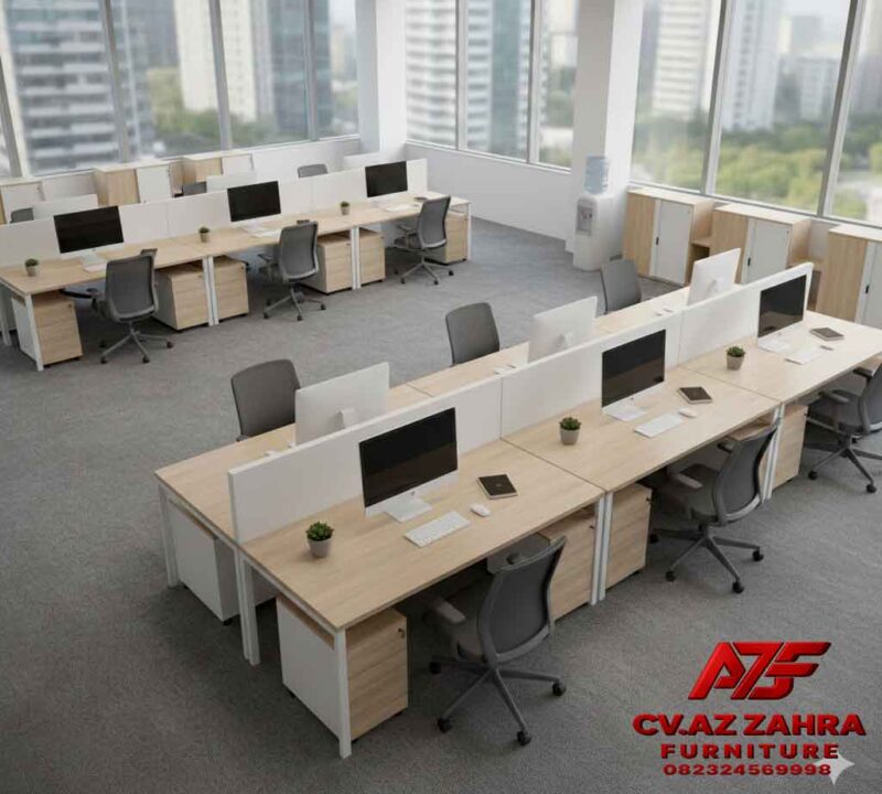 Jual Meja Kantor Sekat Costum